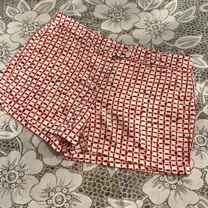 Vineyard Vines  3.5" Shorts Womens 8 Red White Geometric Tie Dye Lightweight